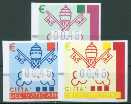 Vatikan 2004 Automatenmarken Wappen ATM 15/17 postfrisch