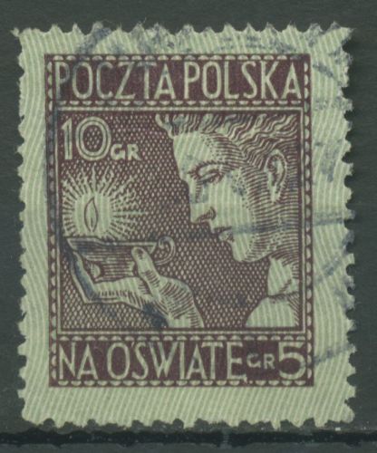 Polen 1927 Für die Volksschulen 247 gestempelt