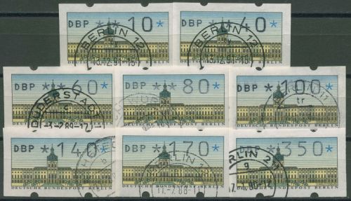 Berlin ATM 1987 Automatenmarken Tastensatz (8 Werte) TS 3 gestempelt