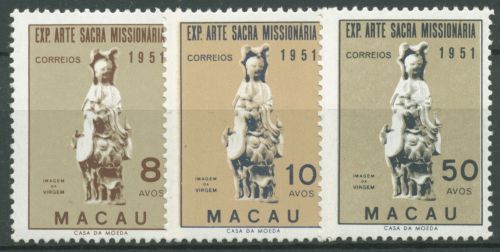 Macau 1953 Missionskunst Marienstatue 391/93 postfrisch