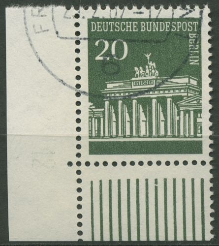 Berlin 1966 Brandenburger Tor 287 Ecke 3 gestempelt