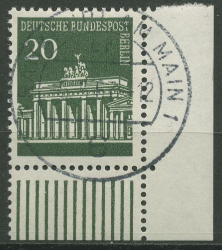 Berlin 1966 Brandenburger Tor 287 Ecke 4 gestempelt