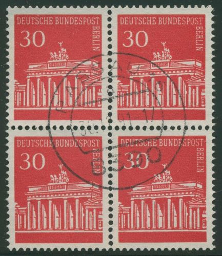 Berlin 1966 Brandenburger Tor 288 4er-Block gestempelt