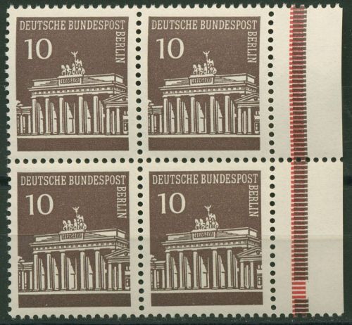 Berlin 1966 Brandenburger Tor aus MHB 286 4er-Block SR re. postfrisch