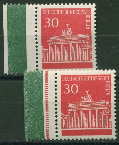 Berlin 1966 Brandenb. Tor, Set Seitenrand links aus MHB 288 SR li. postfrisch