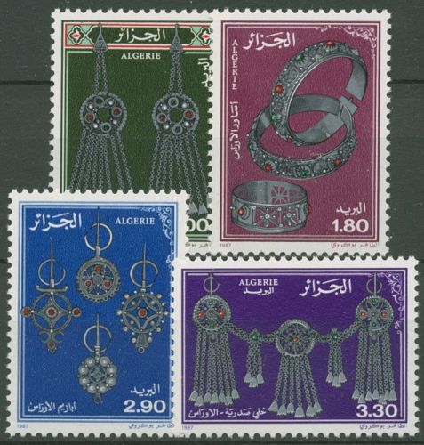 Algerien 1987 Silberschmuck Broschen Ohrringe 930/33 postfrisch