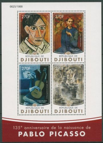 Dschibuti 2016 Gemälde von Pablo Picasso 954/57 K postfrisch (C41456)