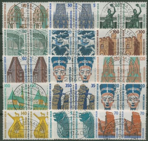 Berlin 1987/90 Sehenswürdigkeiten SWK waag. Paare 793/874 komplett TOP-Stempel