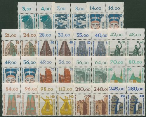 Berlin 1987/90 Sehenswürdigkeiten SWK 793/874 waag. Paare OR komplett postfrisch