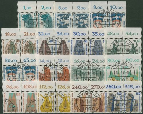 Berlin 1987/90 Sehenswürdigkeiten SWK 793/874 waag. Paare OR komplett gestempelt