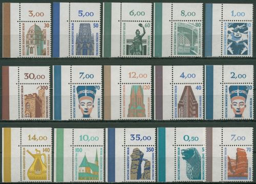 Berlin 1987/90 Sehenswürdigkeiten SWK 793/874 Ecke 1 komplett postfrisch