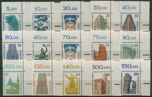 Berlin 1987/90 Sehenswürdigkeiten SWK 793/874 Ecke 2 komplett postfrisch