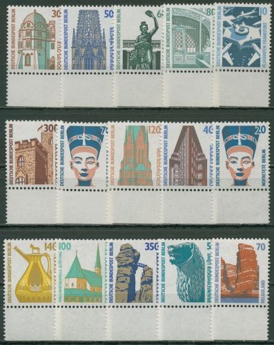 Berlin 1987/90 Sehenswürdigkeiten SWK 793/874 Unterrand komplett postfrisch