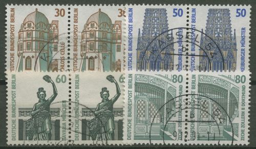 Berlin 1987 Sehenswürdigkeiten SWK 793/96 waagerechte Paare gestempelt
