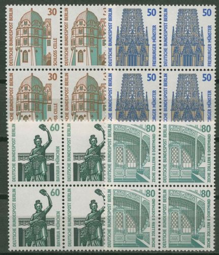 Berlin 1987 Sehenswürdigkeiten SWK 793/96 4er-Block postfrisch