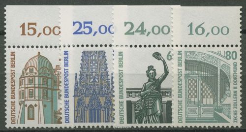Berlin 1987 Sehenswürdigkeiten SWK mit Oberrand 793/96 OR postfrisch