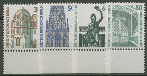 Berlin 1987 Sehenswürdigkeiten SWK mit Unterrand 793/96 UR postfrisch
