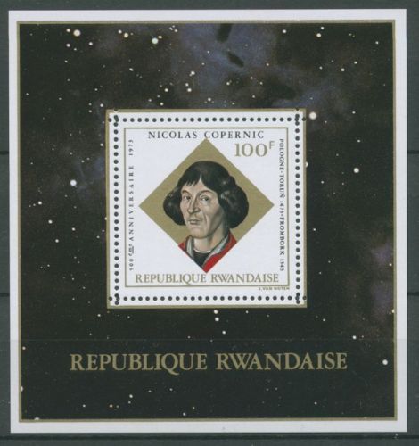 Ruanda 1973 Nikolaus Kopernikus Astronom Block 37 A postfrisch (C27225)