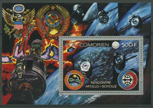 Komoren 1977 Raumfahrt Apollo-Sojus Block 107 A postfrisch (C41508)