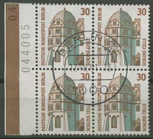 Berlin 1987 SWK mit Bogen-Nummer 793 4er-Block Bg.-Nr. gestempelt