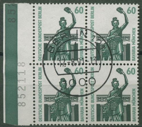 Berlin 1987 SWK mit Bogen-Nummer 795 4er-Block Bg.-Nr. gestempelt