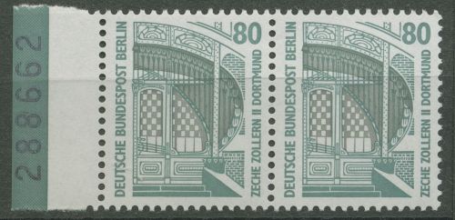 Berlin 1987 SWK mit Bogen-Nummer 796 waag. Paar mit Bg.-Nr. postfrisch