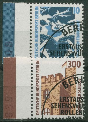 Berlin 1988 Sehenswürdigkeiten SWK 798/99 SR li. gestempelt