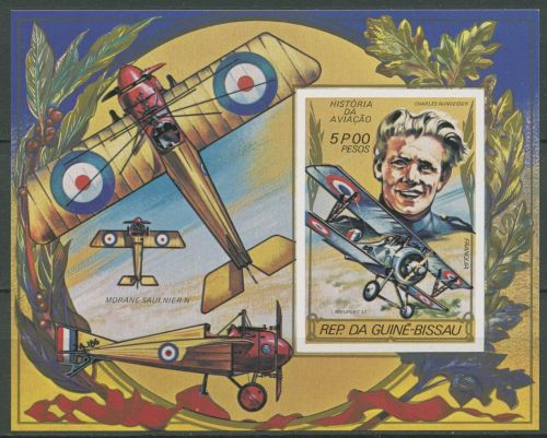 Guinea-Bissau 1979 Flugzeuge Charles Nungesser Block 154 B postfrisch (C41532)