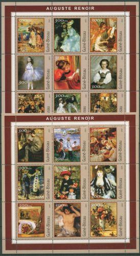 Guinea-Bissau 2001 Gemälde von Auguste Renoir 1624/41 K postfrisch (C41549)
