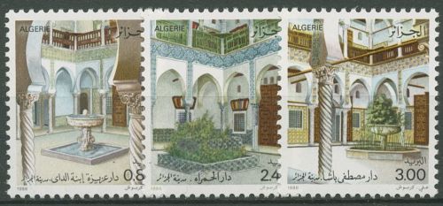 Algerien 1986 Innenhöfe traditioneller Häuser in Algier 913/15 postfrisch
