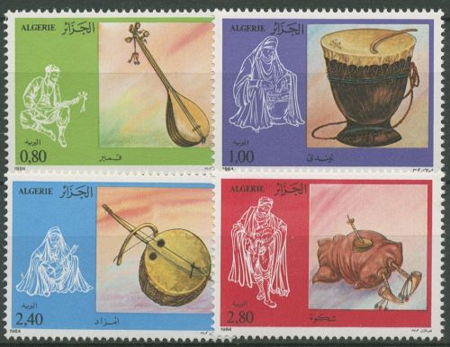 Algerien 1984 Musikinstrumente Trommel Dudelsack 859/62 postfrisch