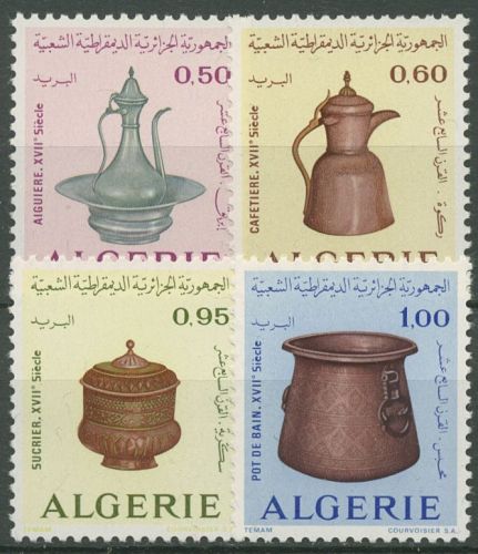 Algerien 1974 Messingwaren Zuckerdose Kaffeekanne 637/40 postfrisch