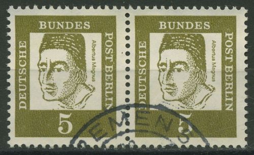 Berlin 1961 Bedeutende Deutsche waagerechtes Paar 199 gestempelt