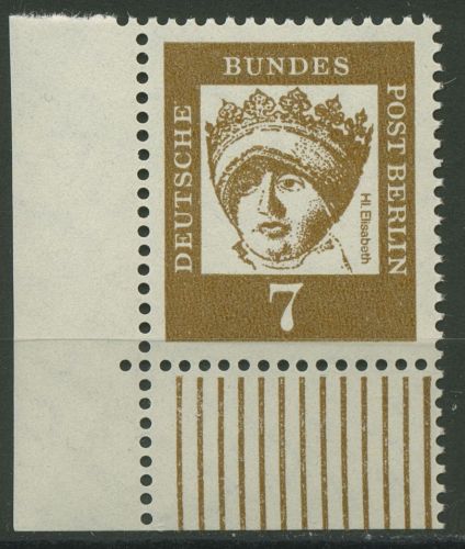 Berlin 1961 Bedeutende Deutsche 200 W UR Ecke 3 postfrisch