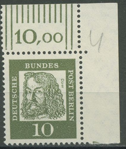 Berlin 1961 Bedeutende Deutsche 202 W OR Ecke 2 postfrisch