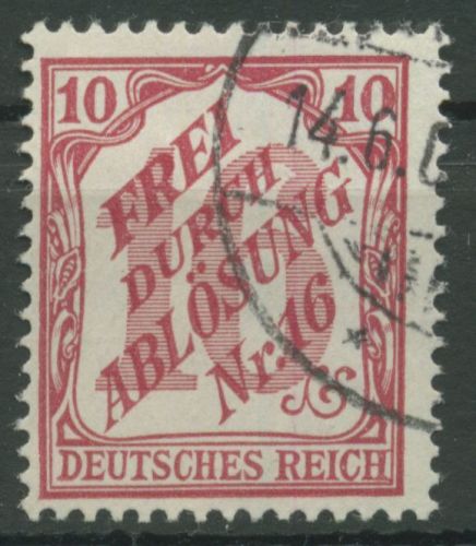 Deutsches Reich Dienstmarken 1905 für Baden D 12 gestempelt