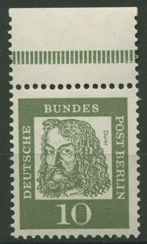 Berlin 1961 Bedeutende Deutsche Dürer mit Oberrand aus MHB 202 OR postfrisch