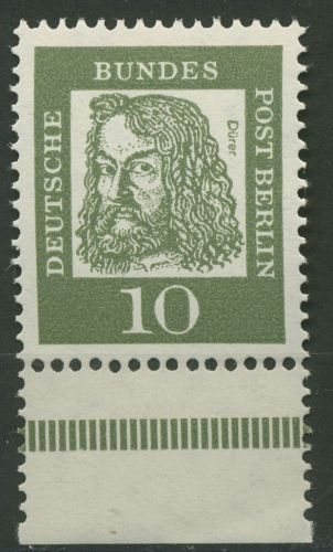 Berlin 1961 Bedeutende Deutsche Dürer mit Unterrand aus MHB 202 UR postfrisch