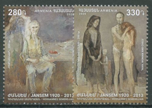 Armenien 2020 Kunst Gemälde Jean Jansem 1153/54 postfrisch