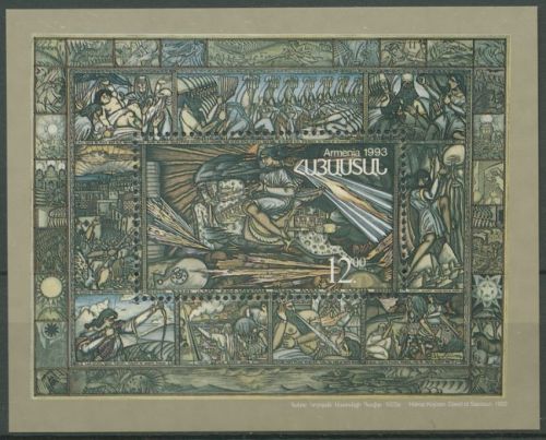 Armenien 1993 Armenisches Kulturerbe Gemälde Block 2 postfrisch (C12701)