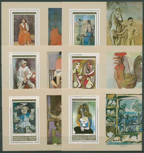 Guinea-Bissau 1981 Gemälde von Pablo Picasso Block 202/07 A postfrisch (C29722)