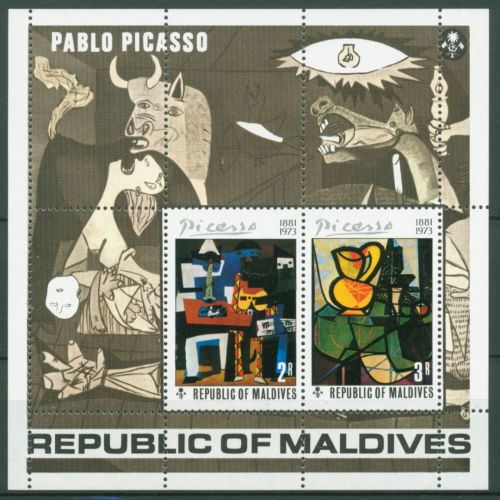 Malediven 1974 Gemälde Pablo Picasso Block 24 postfrisch (C64171)