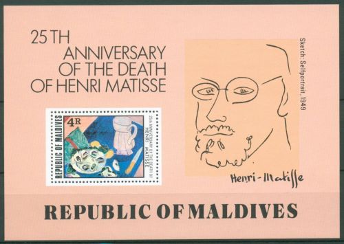 Malediven 1979 Gemälde Henri Matisse Block 58 postfrisch (C64175)
