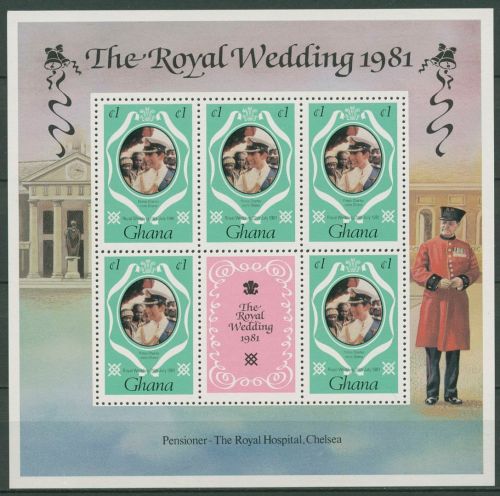 Ghana 1981 Hochzeit Prinz Charles & Lady Diana 896 K postfrisch (C41635)