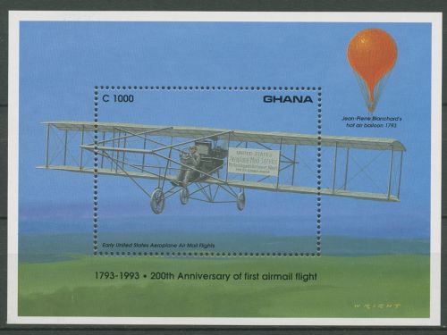 Ghana 1993 200 Jahre Luftfahrt Postflug Block 223 postfrisch (C41628)