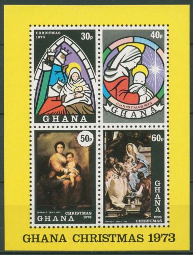 Ghana 1973 Weihnachten Maria und Kind Block 53 postfrisch (C41611)