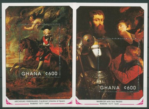 Ghana 1990 Gemälde von Peter Paul Rubens Block 166/67 postfrisch (C41608)