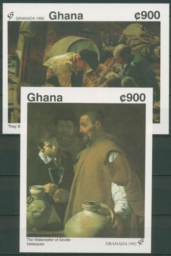 Ghana 1992 GRANADA Spanische Malerei Block 197/98 postfrisch (C41604)