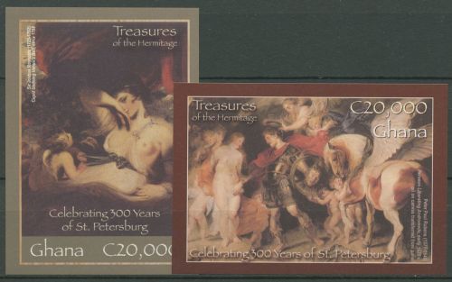 Ghana 2004 Gemälde des Eremitage-Museums Block 455/56 postfrisch (C41603)