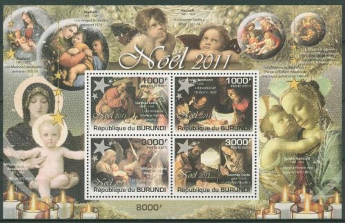 Burundi 2011 Weihnachten Gemälde Block 179 postfrisch (C41659)